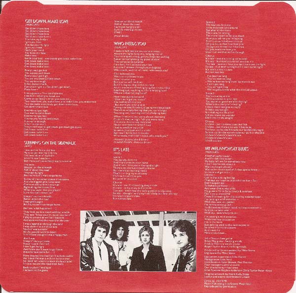 LP Inner Sleeve - other side, Queen - News Of The World